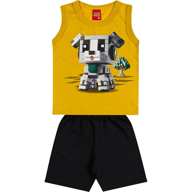 Conjunto Infantil Menino Cachorrinho Estampa Kyly