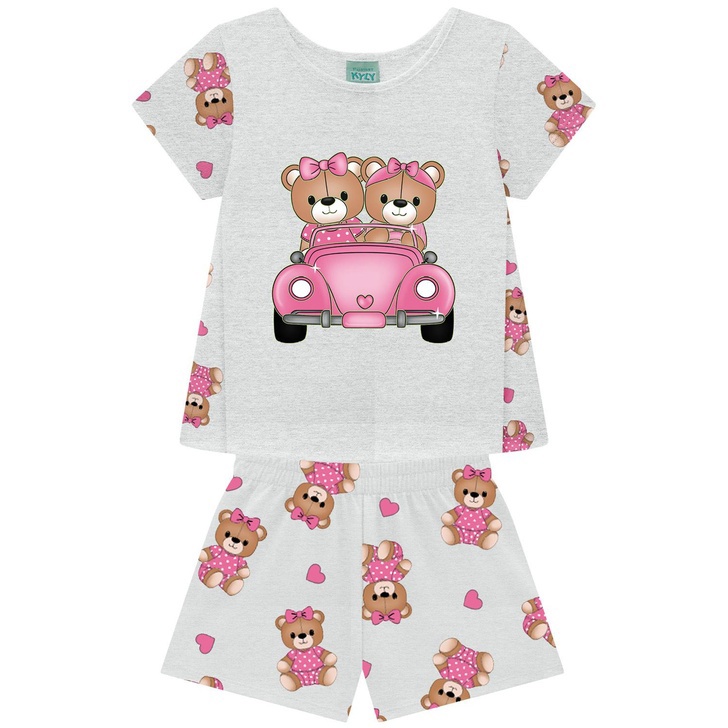 Pijama Infantil Menina Ursinhos Kyly